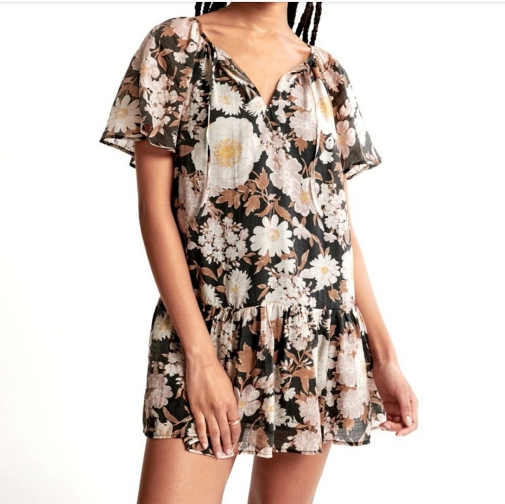 ABERCROMBIE & FITCH Floaty Trapeze Mini Dress